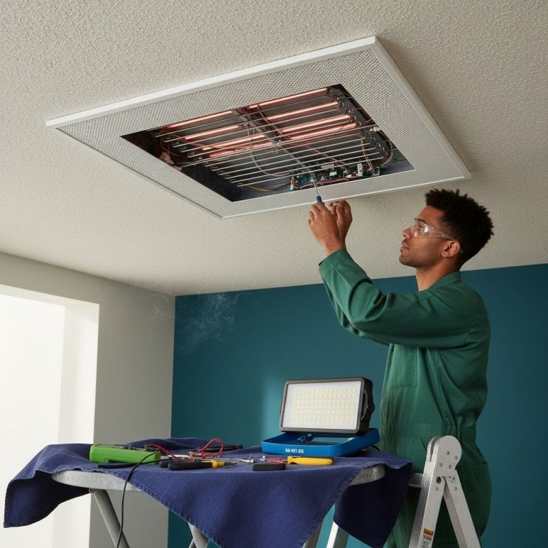 Ceiling Heat Installation