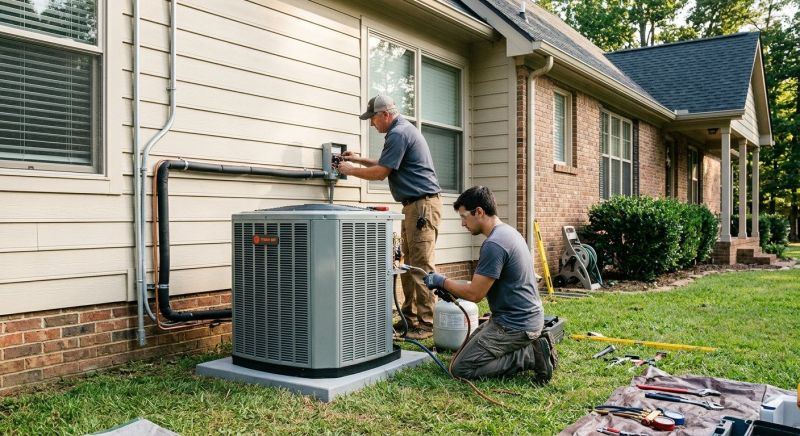 Central AC Installation project example
